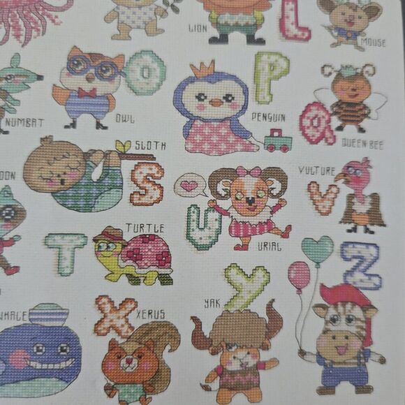 Design Works Counted Cross Stitch Kit ABC Cute Animals #2852 Alphabet Crafts - Picture 3 of 7